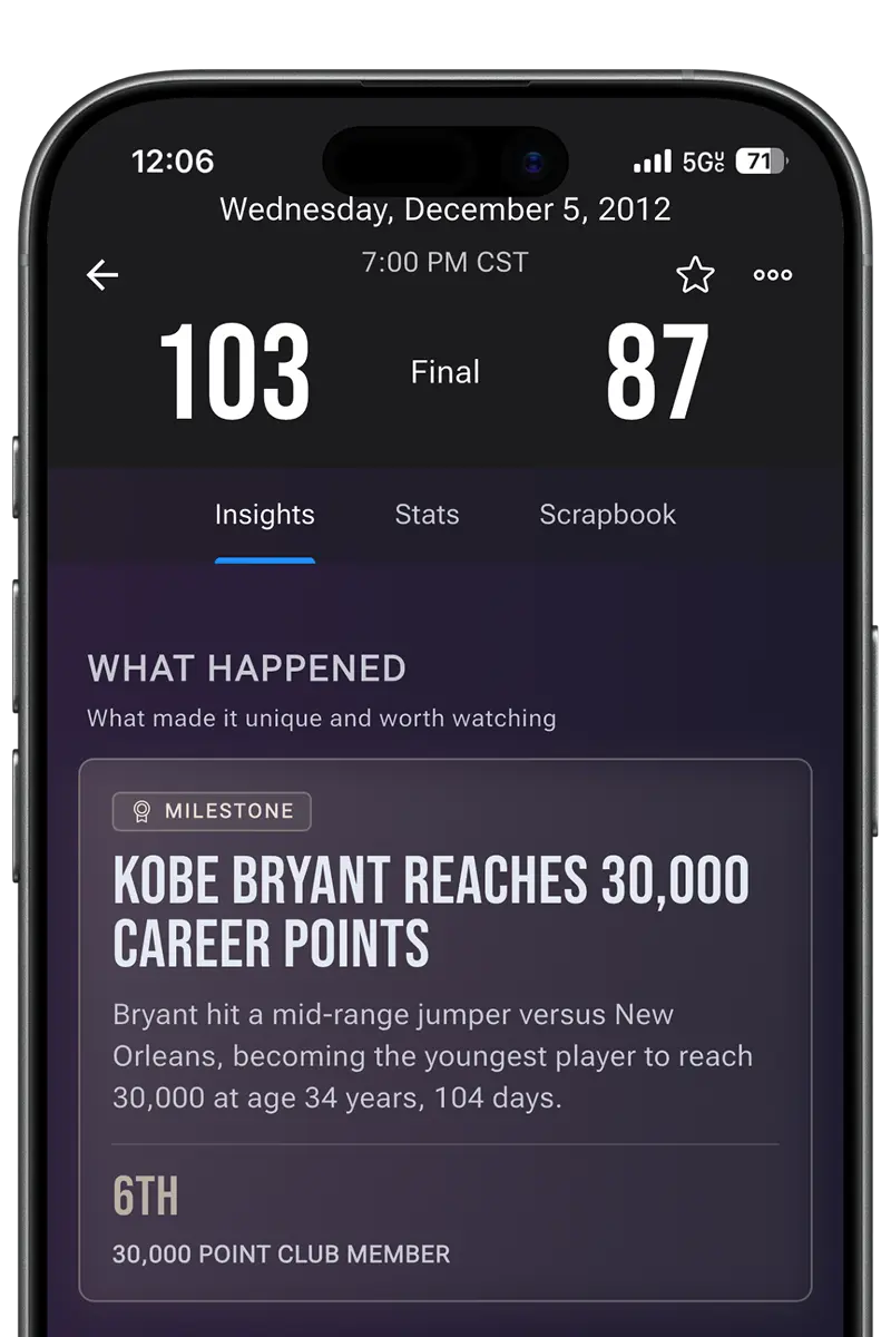 Ticket Timeline matches MLB game context and stats
